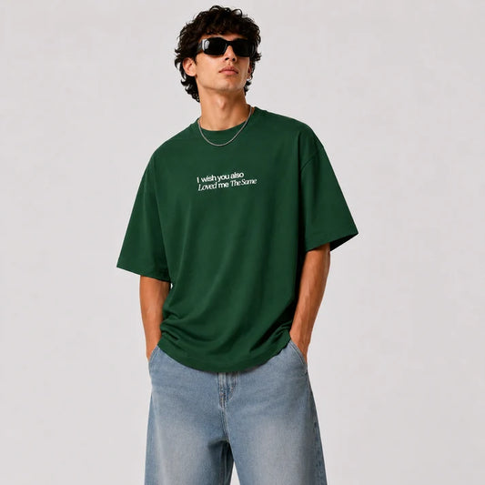 LOVED ME THE SAME STATEMENT OVER SIZED TEE - DARK