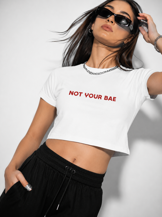 NOT YOUR BAE MANEATER CROPTOP