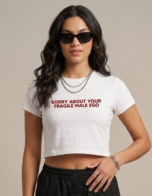 FRAGILE EGO CROP TOP