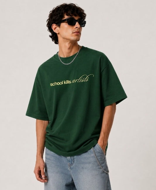 SCHOOL KILLS ARTISTS FEELING OVERSIZED TEE - DARK